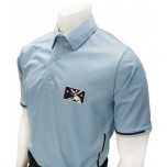 Alternate BASE MiLB Smitty Umpire Shirt - Polo Blue with Black Vertical Stripe