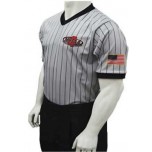 Mississippi (MHSAA) Men's Body Flex Grey V-Neck Referee Shirt