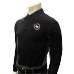NJCAA Region XIV Smitty Long Sleeve Umpire Shirt - Black with Charcoal Grey