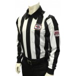 Nebraska (NSAA) 2 1/4" Stripe Long Sleeve Football Referee Shirt with NHSOA Logo
