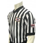 Nebraska (NSAA-NHSOA) 1" Stripe V-Neck Men's Referee Shirt with NHSOA Logo