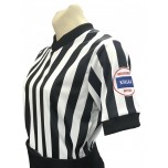 Kansas (KSHSAA) 1" Stripe Women's V-Neck Basketball Referee Shirt