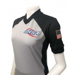 Georgia (GHSA) Women's Body Flex Grey & Black V-Neck Referee Shirt