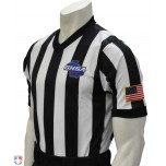 Georgia (GHSA) 2" Stripe Body Flex Men's V-Neck Basketball Referee Shirt