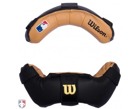 Wilson MLB Two Tone Umpire Mask Replacement Pads - Black and Tan