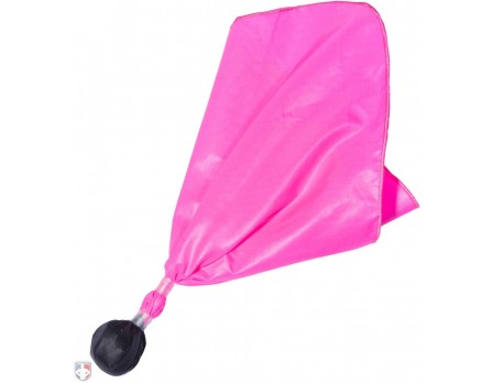 F132 PINK CENTER REFEREE PENALTY FLAG - BLACK BALL