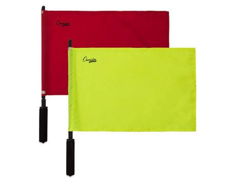 Champion Soccer Flags Set - Solid Yellow & Red