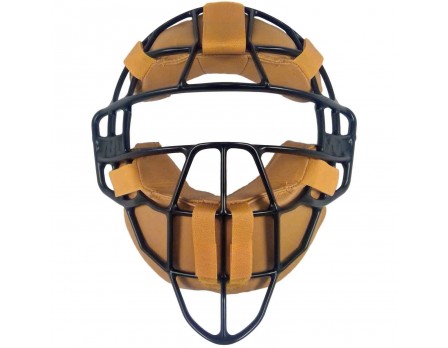 FM4000MAG-UMP All-Star Black Magnesium Umpire Mask with Vintage Tan Leather FM4000MAG-UMP All-Star Black Magnesium Umpire Mask with Vintage Tan Leather