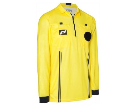 Final Decision Elite Long Sleeve Soccer Referee Shirt - Yellow