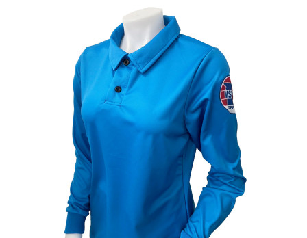 Missouri (MSHSAA) Women's Long Sleeve Volleyball Referee Shirt - Bright Blue