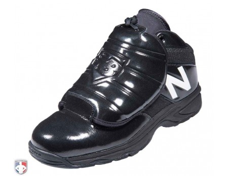 MU460XT3 New Balance V3 Black & White Mid-Cut Umpire Plate Shoes Outside Front Angled View