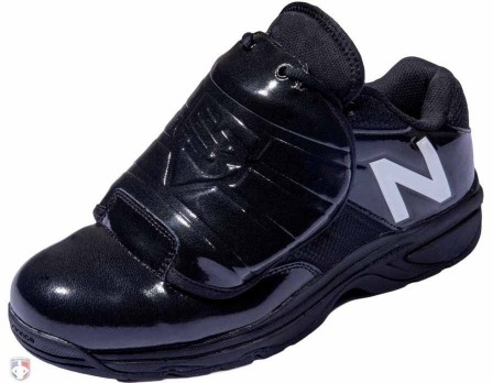 MUL460T3 New Balance V3 Black & White Low-Cut Umpire Plate Shoes Outside Front Angled View