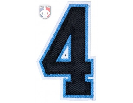 4" Umpire Sleeve Number - Black on Polo Blue on White 4" Umpire Sleeve Number - Black on Polo Blue on White