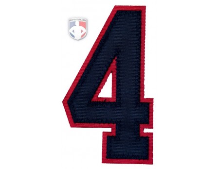 4" Navy on Red Umpire Sleeve Number 4" Navy on Red Umpire Sleeve Number