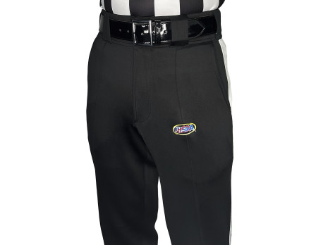 S184-KHSAA Kentucky (KHSAA) Smitty Performance Poly Spandex Tapered Fit Black Football Referee Pants S184-KHSAA Kentucky (KHSAA) Smitty Performance Poly Spandex Tapered Fit Black Football Referee Pants