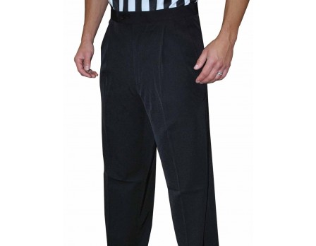 S291 Smitty NBA Style 4-Way-Stretch Premium Referee Pants - Pleated Tapered Fit with Slash Pockets