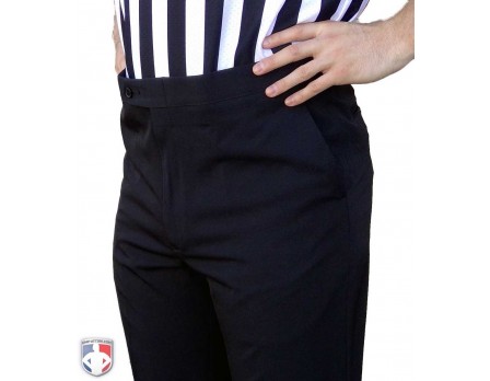 Smitty Performance 4-Way Stretch Tapered Fit Flat Front Referee Pants with Slash Pockets