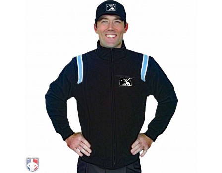 S330-MiLB MiLB Smitty Fleece Lined Umpire Jacket Worn Front View S330-MiLB MiLB Smitty Fleece Lined Umpire Jacket Worn Front View