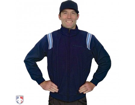 S330-N/PB Smitty Major League Style Fleece Lined Umpire Jacket - Navy and Polo Blue Front View