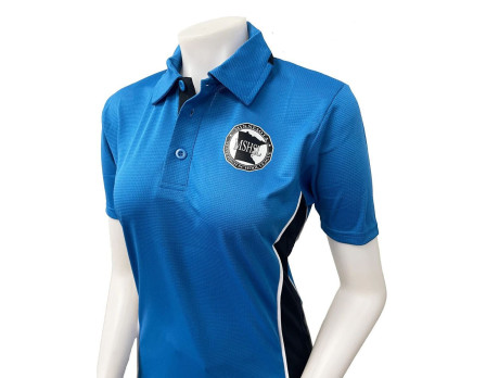 Minnesota (MSHSL) Short Sleeve Body Flex Women's Softball Umpire Shirt - Bright Blue