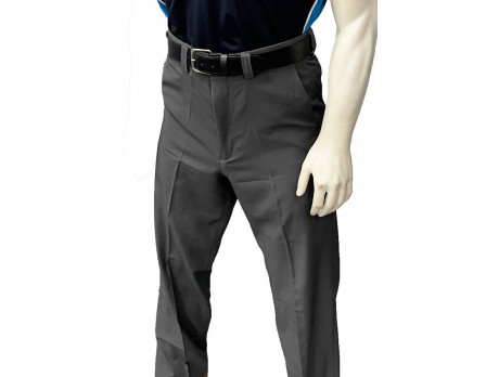 Smitty Performance Poly Spandex Charcoal Grey Flat Front Umpire Base Pants with Expander Waistband Smitty Performance Poly Spandex Charcoal Grey Flat Front Umpire Base Pants with Expander Waistband
