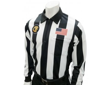 USA110CA California (CIF) 2 1/4" Stripe Long Sleeve Football Referee Shirt