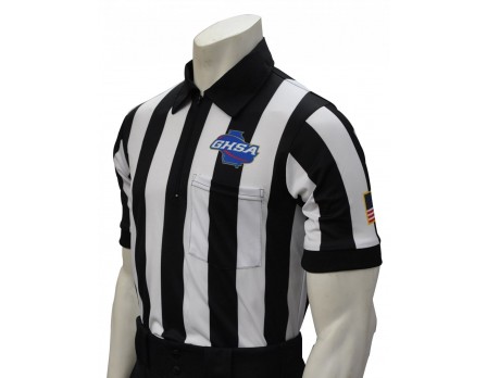 Georgia (GHSA) 2" Stripe Body Flex Short Sleeve Referee Shirt