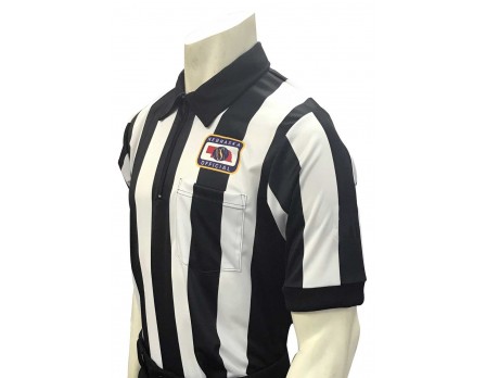 USA137NE Nebraska (NSAA) 2 1/4" Stripe Short Sleeve Football Referee Shirt USA137NE Nebraska (NSAA) 2 1/4" Stripe Short Sleeve Football Referee Shirt