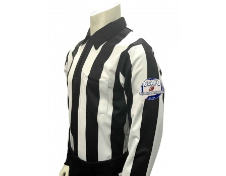 USA138CCT Central Connecticut (CCAFO) 2 1/4" Stripe Long Sleeve Football Referee Shirt
