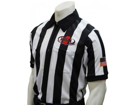 USA180MS Mississippi (MHSAA) 2" Stripe Short Sleeve Football Referee Shirt