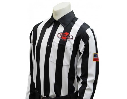 USA181MS Mississippi (MHSAA) 2" Stripe Long Sleeve Football Referee Shirt