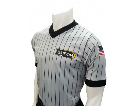 USA205LA Louisiana (LHSOA) Grey V-Neck Wrestling Referee Shirt