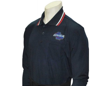USA301GA-N Georga (GHSA) Long Sleeve Umpire Shirt - Navy