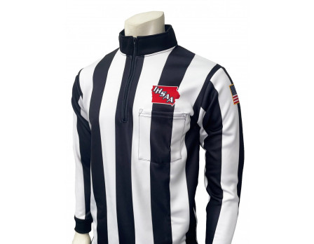 Iowa (IHSAA) 2 1/4" Stripe Foul Weather Football Referee Shirt
