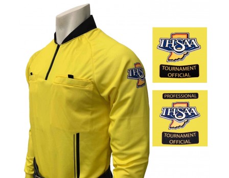 USA901IN-YW Indiana (IHSAA) Long Sleeve Soccer Referee Shirt - Yellow