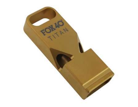 WTITAN Fox 40 Titan Referee Whistle Titanium and Gold Default WTITAN Fox 40 Titan Referee Whistle Titanium and Gold Default