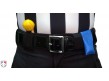 6505 1 3/4" Hi-Gloss (Patent) Leather Referee / Umpire Belt Worn Front View Football