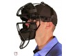 A3009-AL Wilson Dyna-Lite Aluminum Umpire Mask with Memory Foam Worn Front Angled View