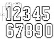 N4-SUB-WBW 4" Precision-Cut White on Black on White Numbers