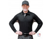  Smitty V2 Major League Replica Long Sleeve Umpire Shirt - Black with Charcoal Grey