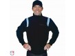 S330-BK/PB Smitty Major League Style Fleece Lined Umpire Jacket - Black and Polo Blue Front View
