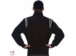 S330-BK/WHT Smitty Major League Style Fleece Lined Umpire Jacket - Black and White Back View