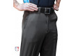 	Smitty Performance Poly Spandex Charcoal Grey Flat Front Umpire Base Pants with Expander Waistband