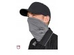 ULF-GAITER UMPLIFE Neck Gaiter Mask - Charcoal Grey Worn Up Front Angled View