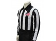 USA110-Smitty 2 1/4" Stripe Long Sleeve Football Referee Shirt with CHEST USA FLAG