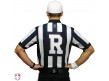 USA117X Smitty 2" Stripe Body Flex Short Sleeve Football Referee Shirt with Position Placket Worn Back View