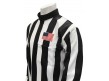 USA129 Smitty 2 1/4" Stripe Fleece-Lined Cold Weather Football Referee Shirt with CHEST USA FLAG
