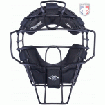 Diamond Matte Black Big League Aluminum Umpire Mask with Leather