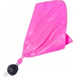 Premium Pink Ball Center Referee Penalty Flag - Black Ball