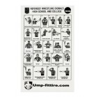 NCAA and NFHS Wrestling Referee Signals Card